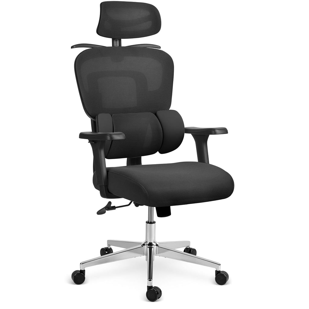 Ergonomiška juoda biuro kėdė Sofotel Talin su mikrotinkleliu reguliuojamu atlošu ir porankiais