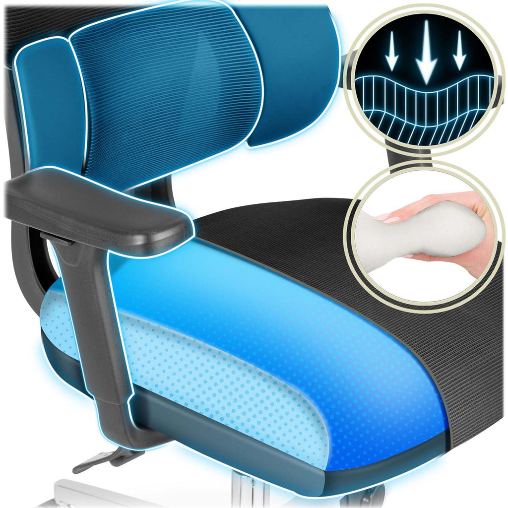 Ergonomiška juoda biuro kėdė Sofotel Talin su reguliuojamu atlošu ir porankiais mikrotinklinis nugaros atlošas darbo kėdė ilgam sėdėjimui