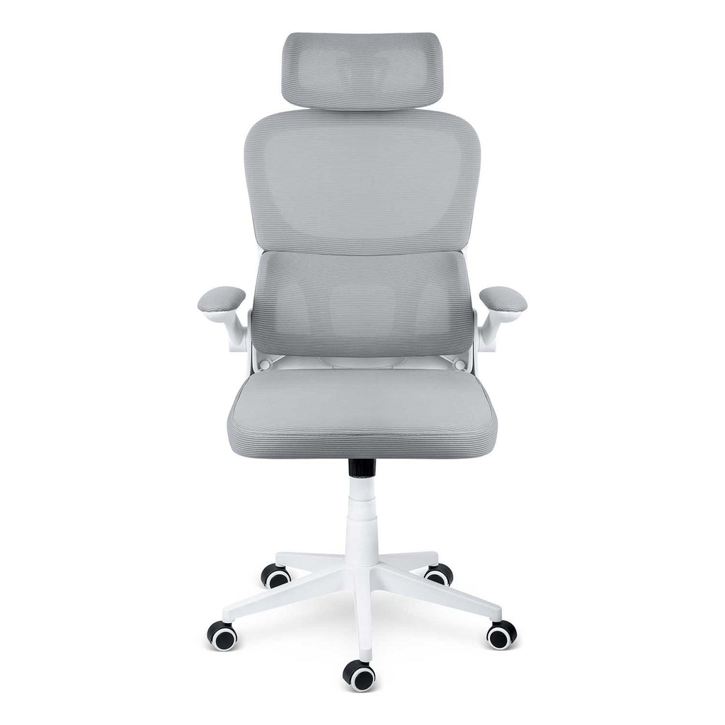 Ergonomiška pilka biuro kėdė iš tinklelio Sofotel Formax su reguliuojamu aukščiu ir patogiais porankiais