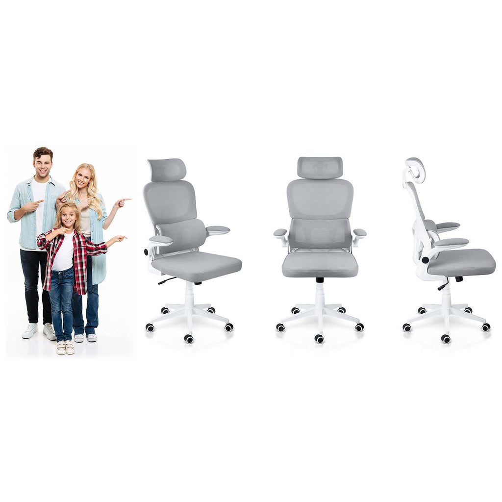 Ergonomiška pilka biuro kėdė su tinkleliu Sofotel Formax kompiuterio kėdė darbui namuose ir biure