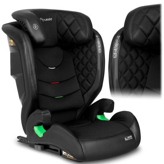 Juoda Nukido Louis automobilinė kėdutė vaikams 15–36 kg su ISOFIX tvirtinimu