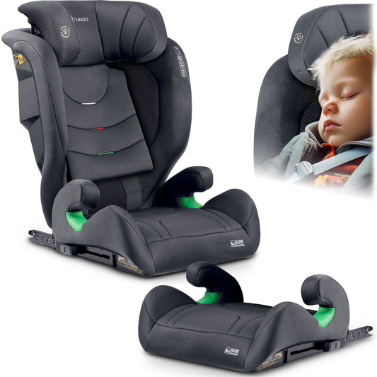 Pilka automobilinė kėdutė vaikams 15-36 kg su ISOFIX tvirtinimu Nukido Louis