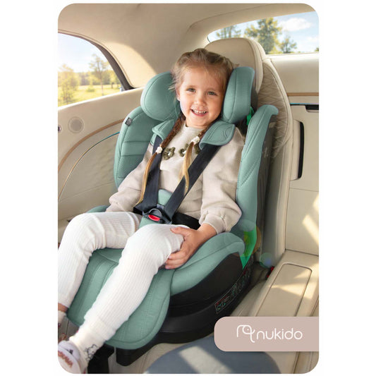 Pasukama automobilinė kėdutė su atramine koja Nukido Shelly, i-Size, ISOFIX
