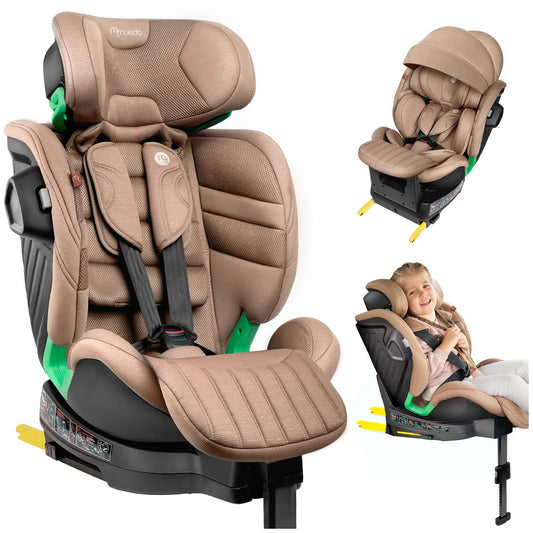 Pasukama automobilinė kėdutė su atramine koja Nukido Shelly, i-Size, ISOFIX