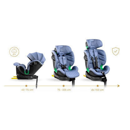 Pasukama automobilinė kėdutė su atramine koja Nukido Shelly, i-Size, ISOFIX