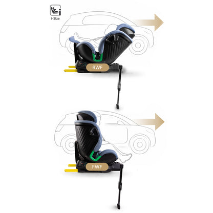 Pasukama automobilinė kėdutė su atramine koja Nukido Shelly, i-Size, ISOFIX