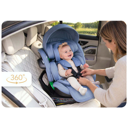 Pasukama automobilinė kėdutė su atramine koja Nukido Shelly, i-Size, ISOFIX