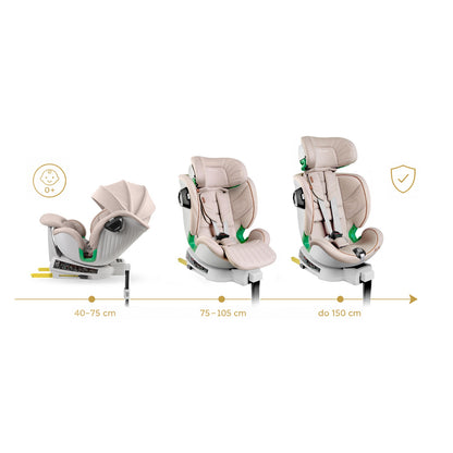 Pasukama automobilinė kėdutė su atramine koja Nukido Shelly, i-Size, ISOFIX