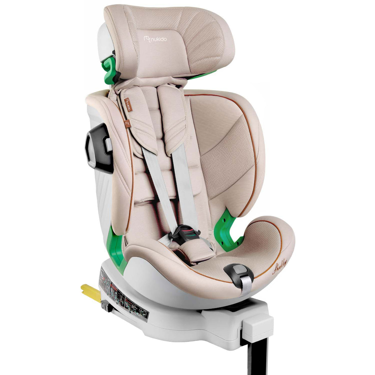 Pasukama automobilinė kėdutė su atramine koja Nukido Shelly, i-Size, ISOFIX