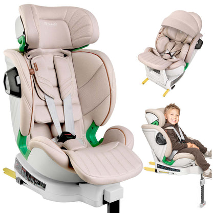 Pasukama automobilinė kėdutė su atramine koja Nukido Shelly, i-Size, ISOFIX