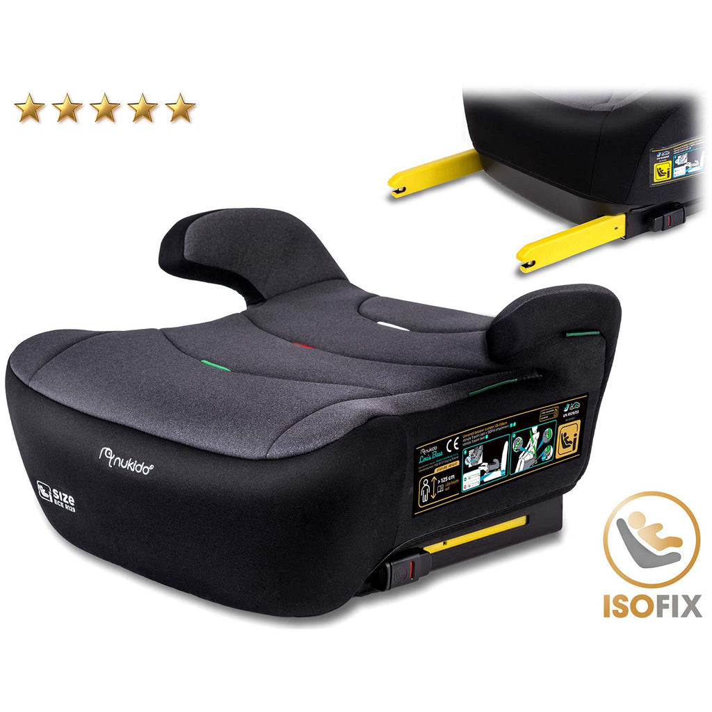 Automobilinė kėdutė vaikams 22-36 kg su ISOFIX tvirtinimu Louis Nukido tamsiai pilka