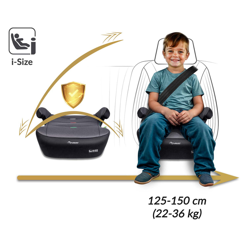 Automobilinė kėdutė vaikams 22–36 kg su ISOFIX tvirtinimu Louis Nukido tamsiai pilka