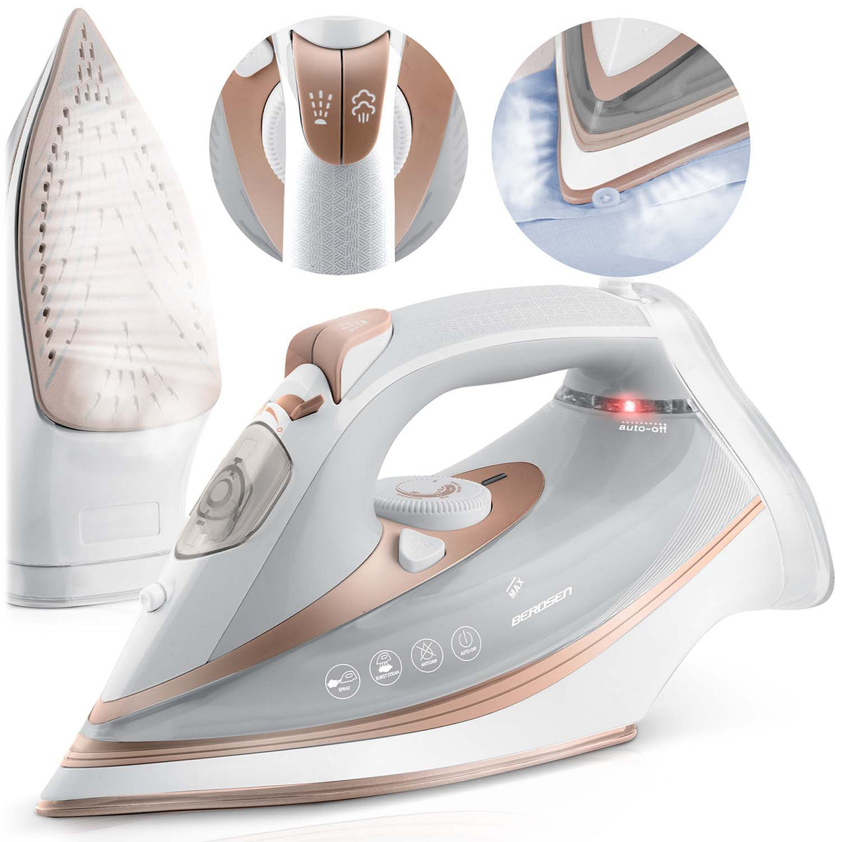 Garinis lygintuvas Berdsen, 3000 W, keraminis padas