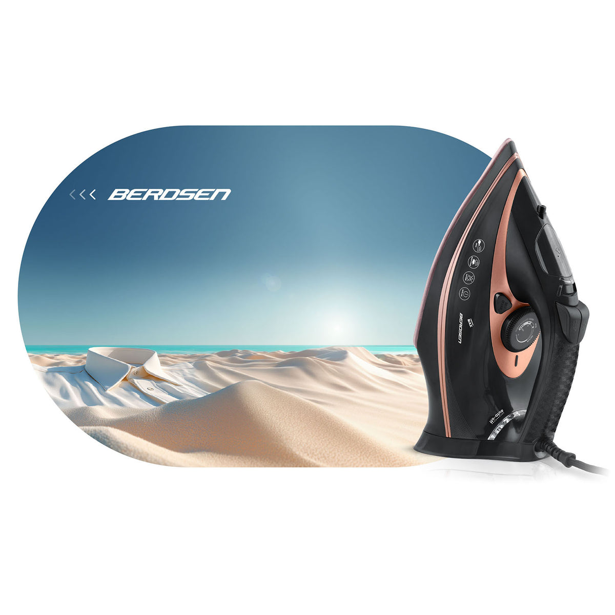 Garinis lygintuvas Berdsen, 3000 W, keraminis padas