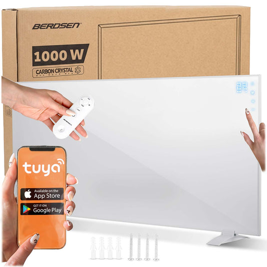 Infraraudonųjų spindulių šildymo plokštė Berdsen, 1000 W, su pulteliu ir Wi-Fi