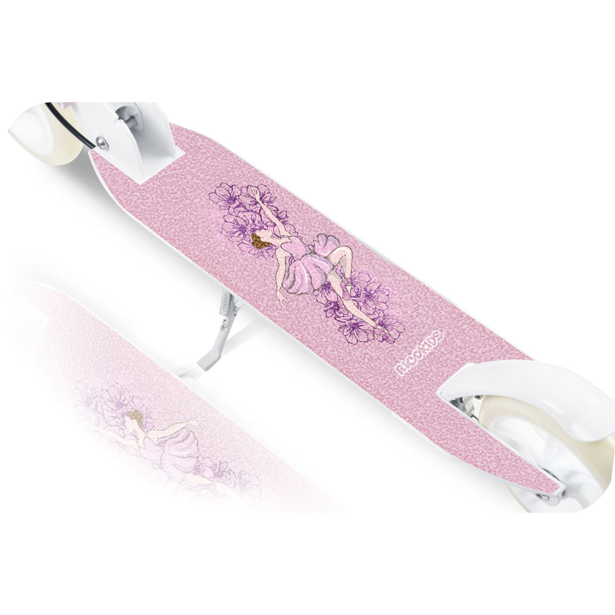 Kodi balerina paspirtukas vaikams nuo 3 metų su 145 mm PU ratais ir ABEC-7 guoliais