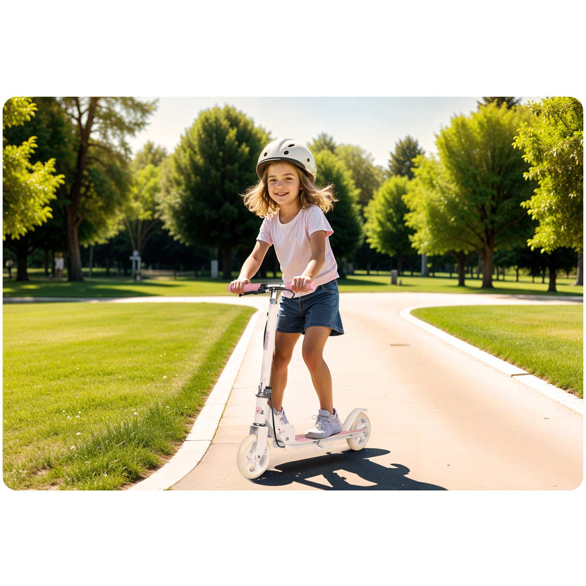 Kodi balerina paspirtukas vaikams nuo 3 iki 8 metų su 145 mm PU ratais ir ABEC-7 guoliais