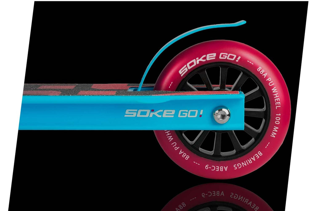 Triukinis paspirtukas SOKEGO turkio spalvos profesionalams skate parkui