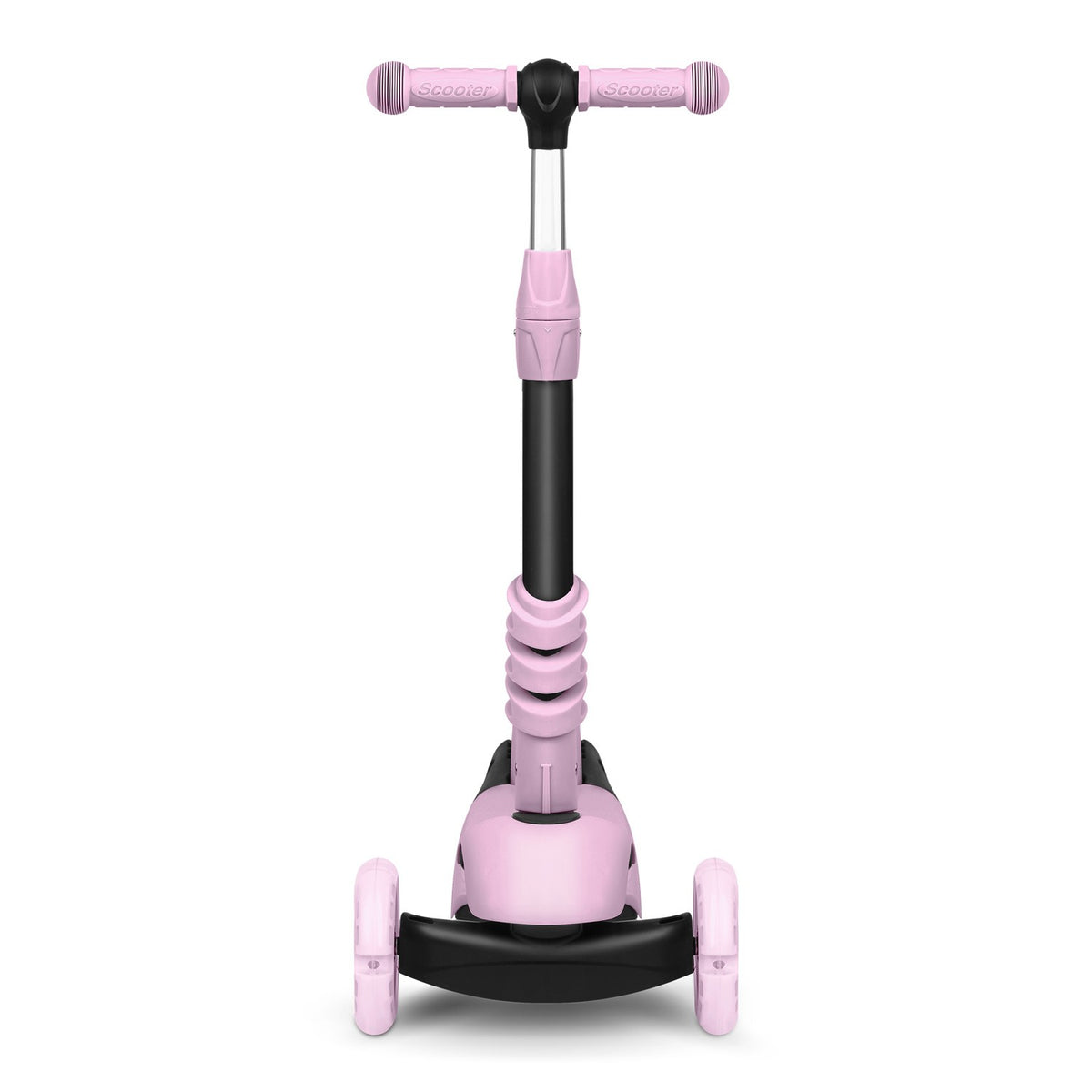 Ricokids Cubi rožinis triratis paspirtukas vaikams su LED ratais 3-in-1