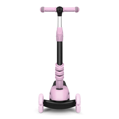 Ricokids Cubi rožinis triratis paspirtukas vaikams su LED ratais 3-in-1