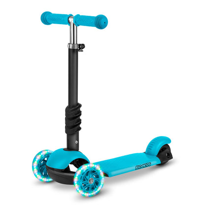 Ricokids Buggy triratis paspirtukas vaikams 3in1 turkio spalvos su LED ratais ir reguliuojama sėdyne