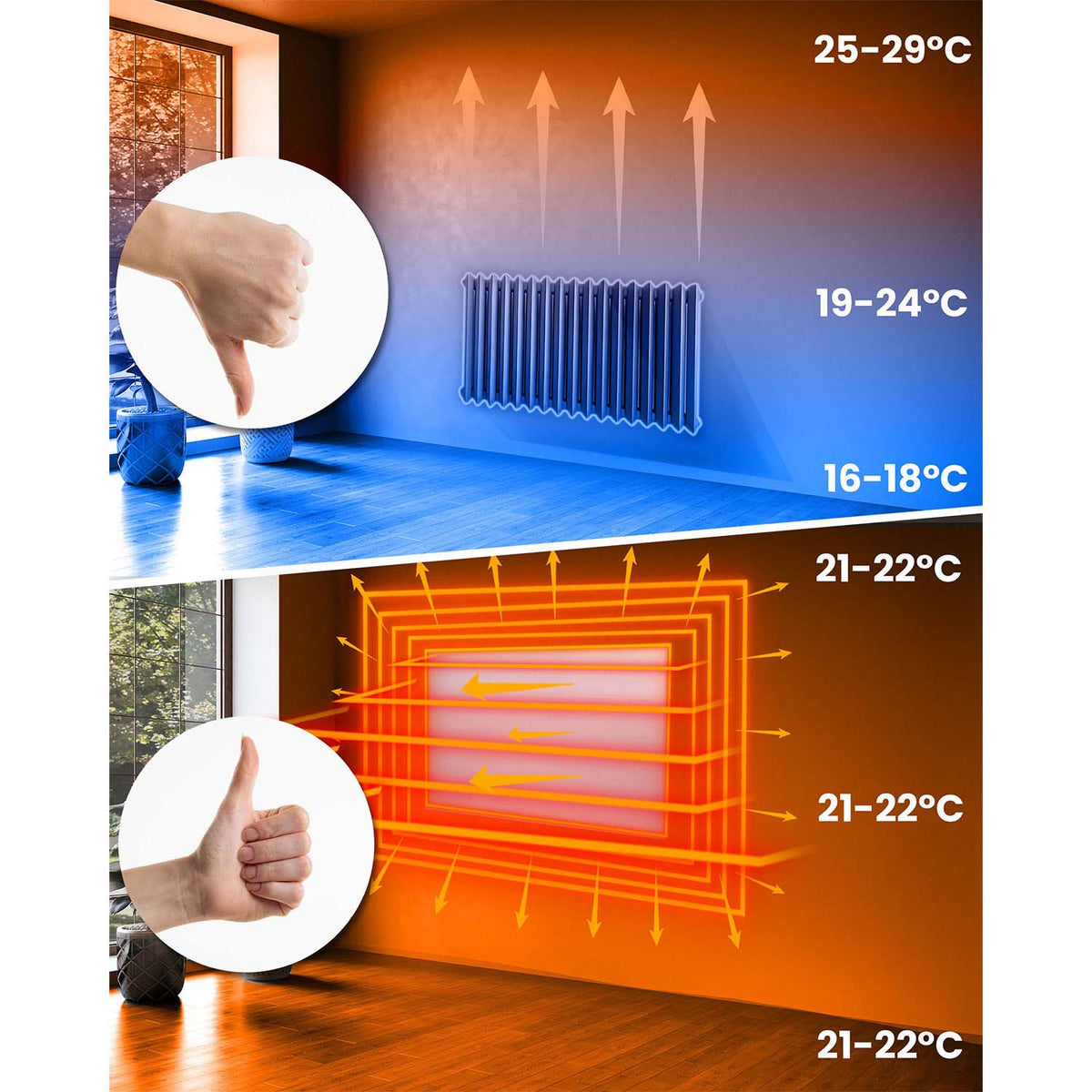 Infraraudonųjų spindulių šildymo plokštė Berdsen, 800 W