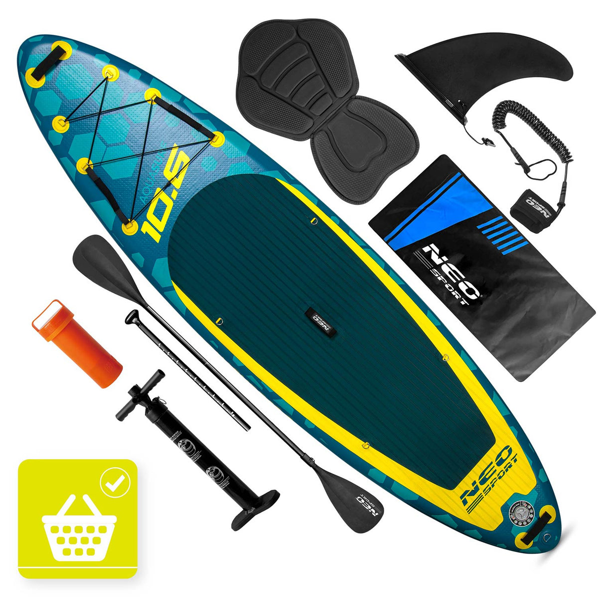 Irklentė Neo-Sport Aquasurf, 320 × 84 × 15 cm