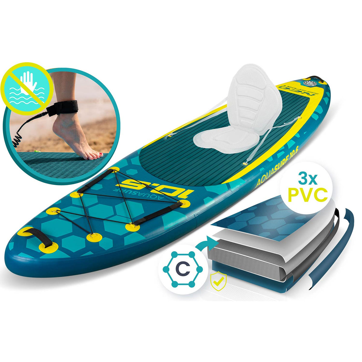Irklentė Neo-Sport Aquasurf, 320 × 84 × 15 cm