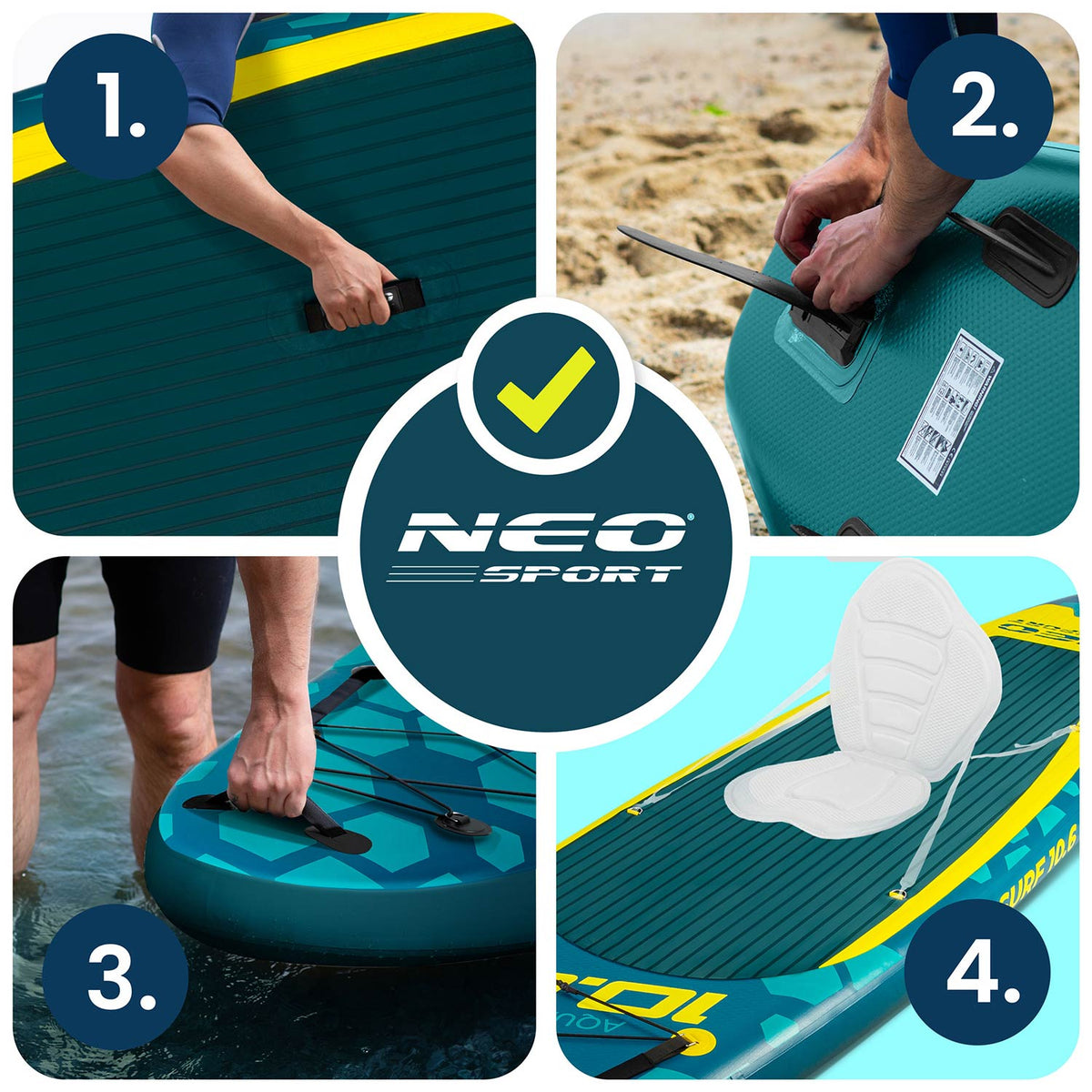 Irklentė Neo-Sport Aquasurf, 320 × 84 × 15 cm