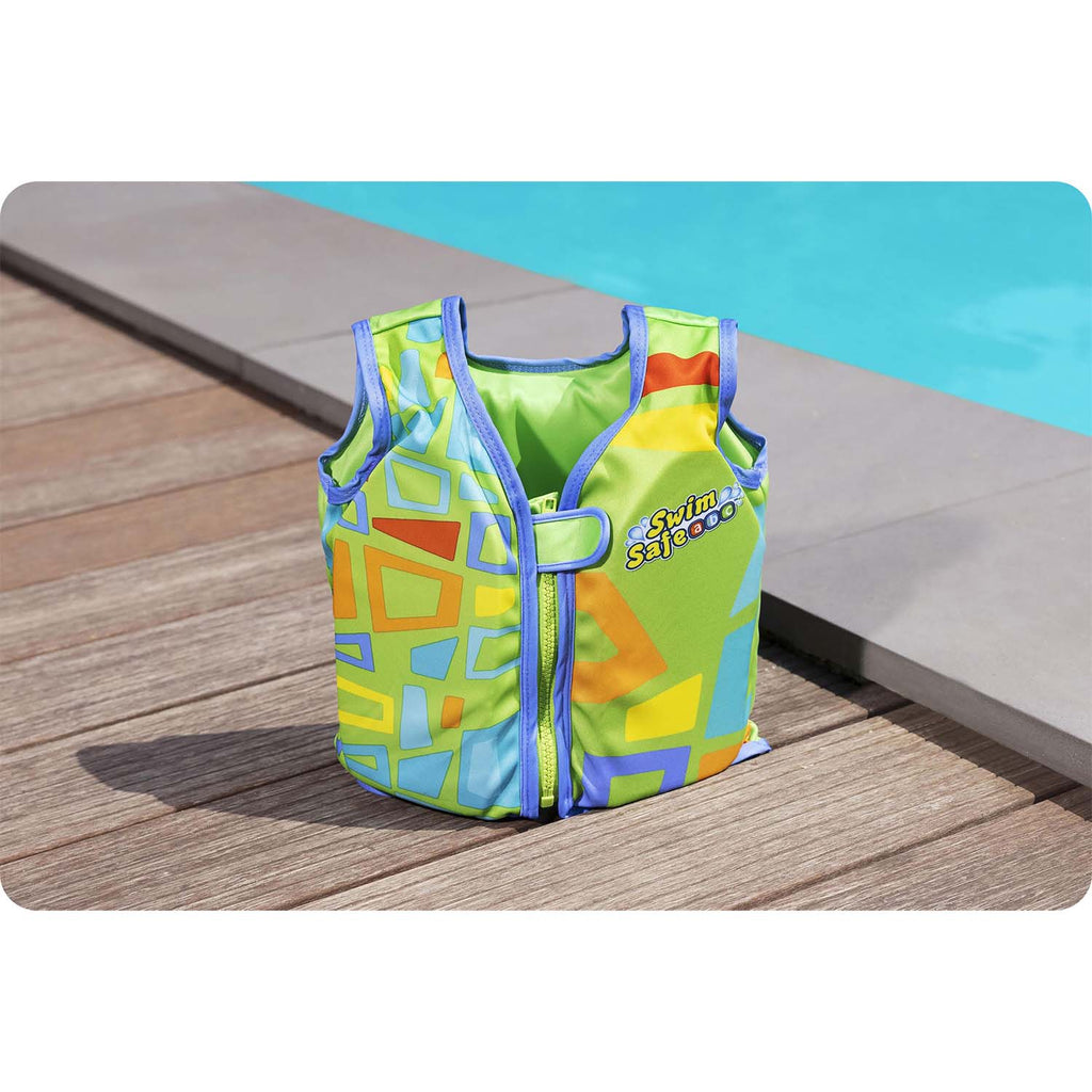 Vaikiška žalia plaukimo liemenė Bestway 32177 M/L vaikams 11–18 kg su UV apsauga