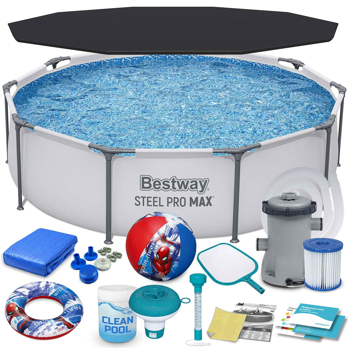Karkasinis baseinas Bestway, 305 × 76 cm, 17 dalių komplektas