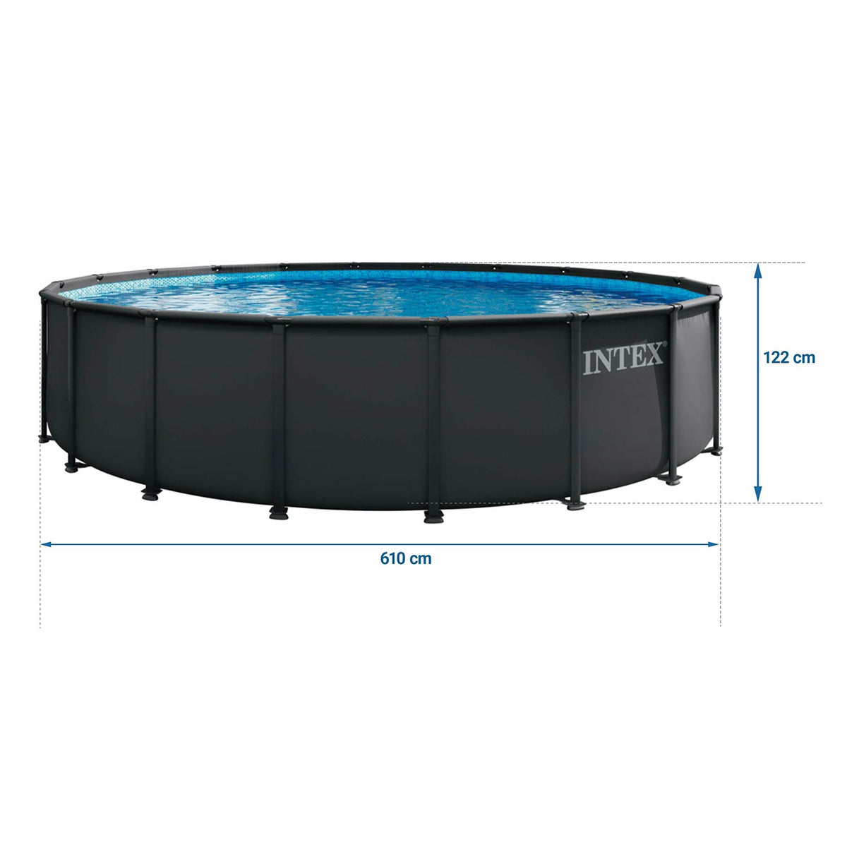 Karkasinis baseinas Intex, 610 × 122 cm, 11 dalių komplektas