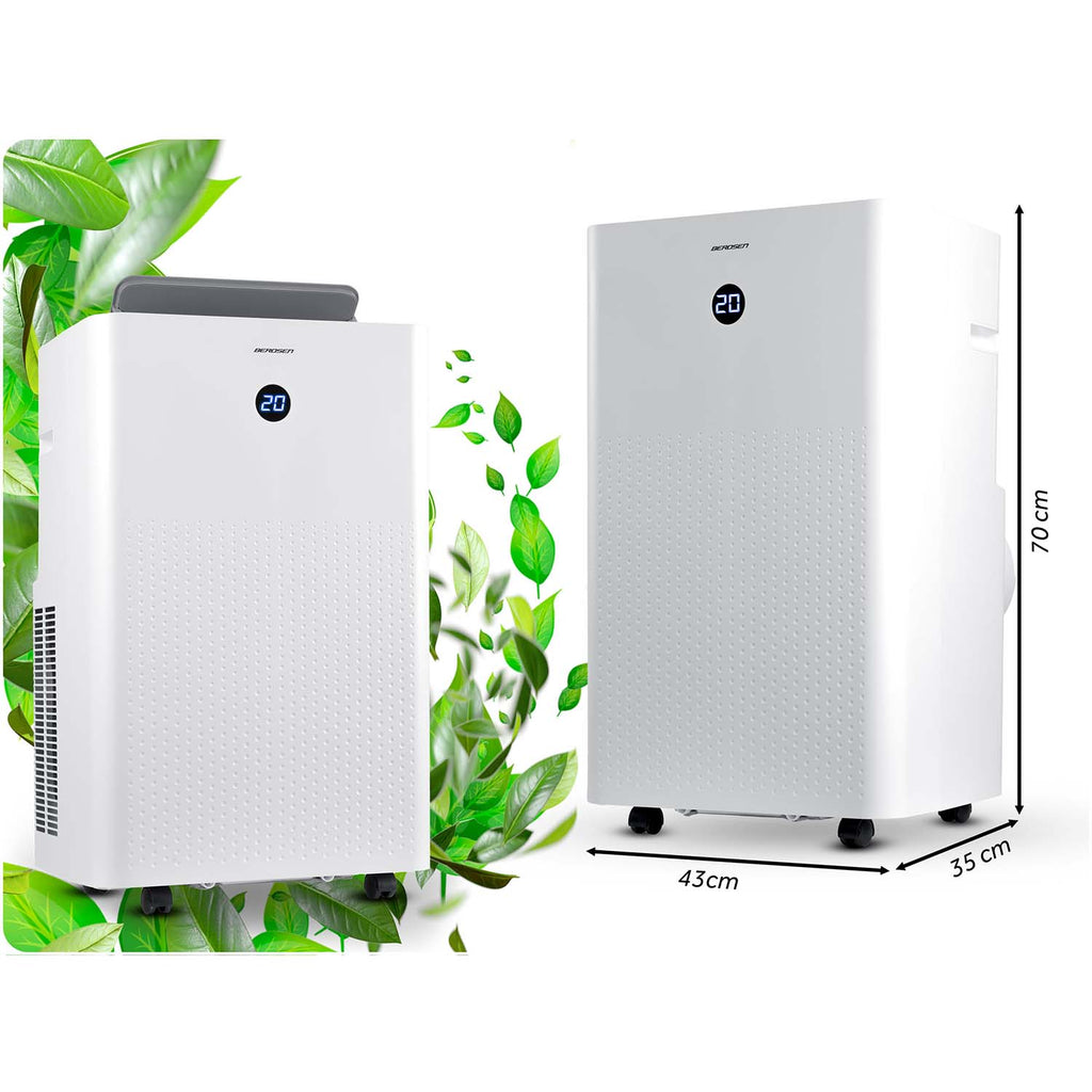 Mobilus oro kondicionierius 14000 BTU su šildymo ir oro sausinimo funkcija WiFi valdymas Berdsen 5-in-1 37l per parą