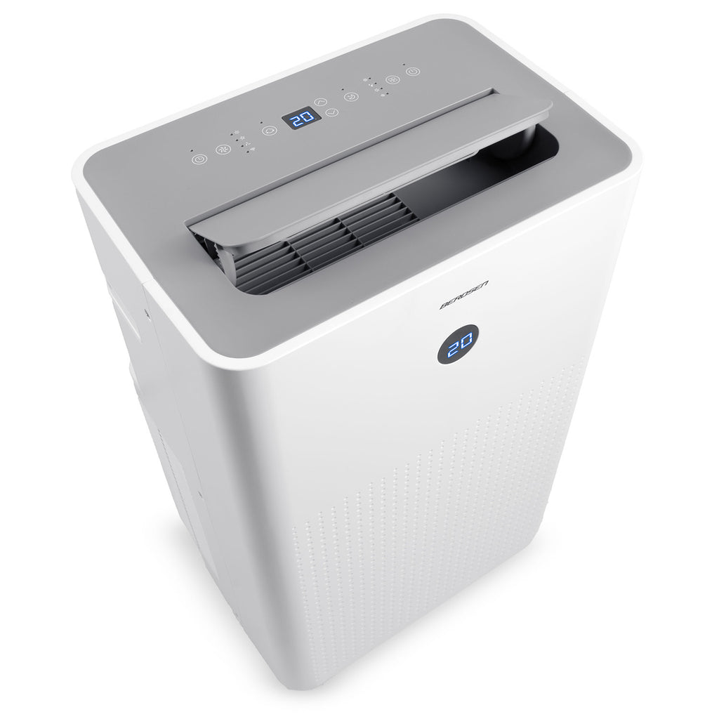 Mobilus oro kondicionierius 14000 BTU su šildymo, oro sausinimo, ventiliacijos funkcijomis ir WiFi valdymu