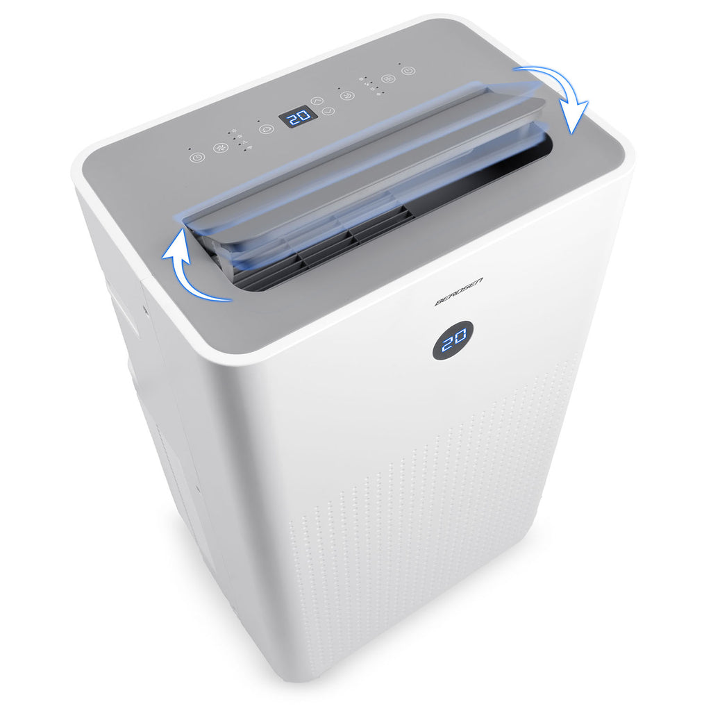 Mobilus oro kondicionierius 14000 BTU su šildymu ir WiFi Berdsen oro sausintuvas 37l orui iki 40 m²