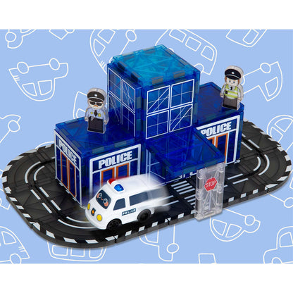 Magnetinis konstruktorius su savaeigiu policijos automobiliu Ricokids, 91 dalis
