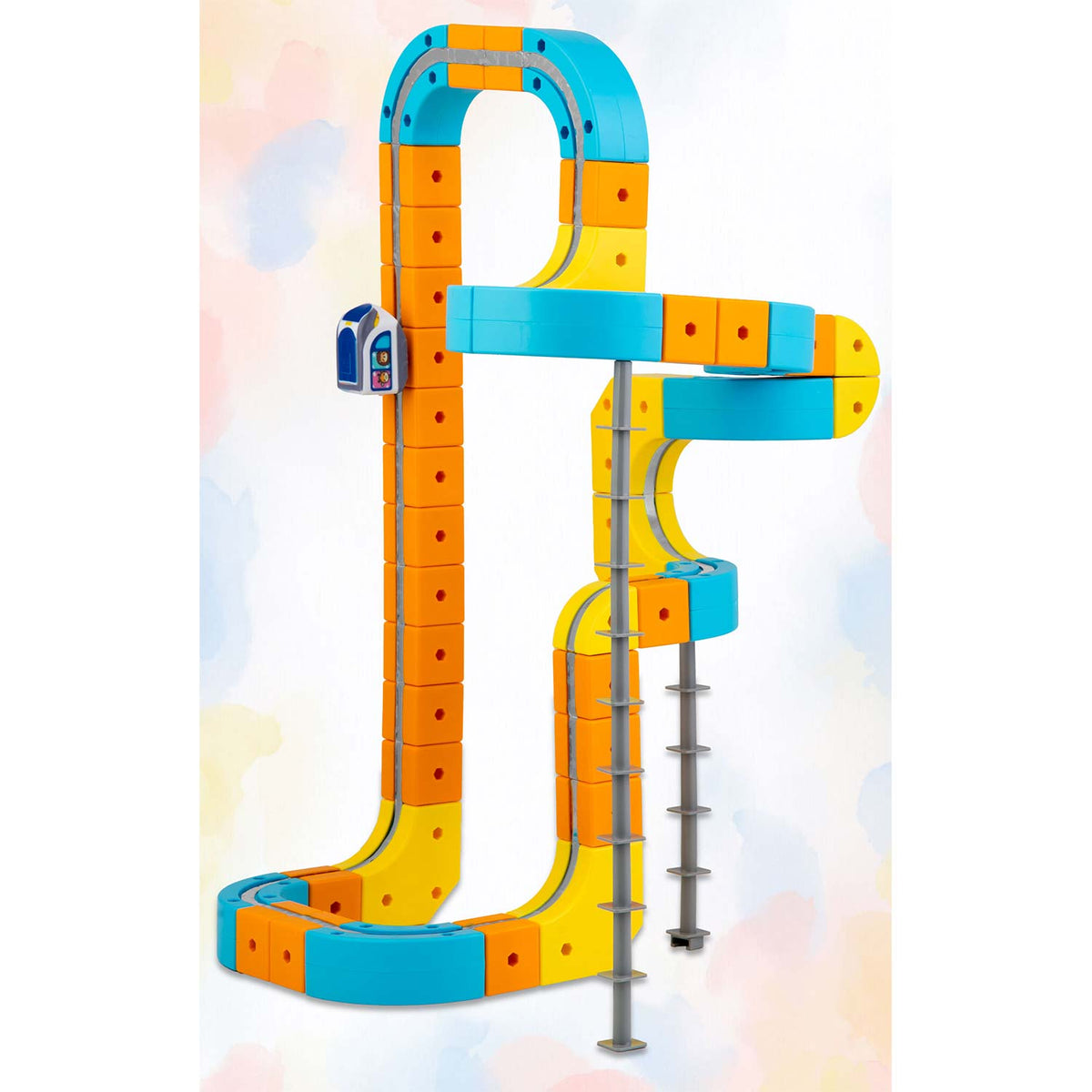 Magnetinis elektrinio traukinuko ir konstruktoriaus rinkinys Ricokids, 134 dalys