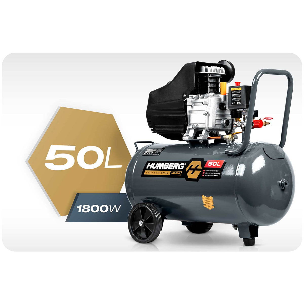 Tepalinis oro kompresorius Humberg, 50 l