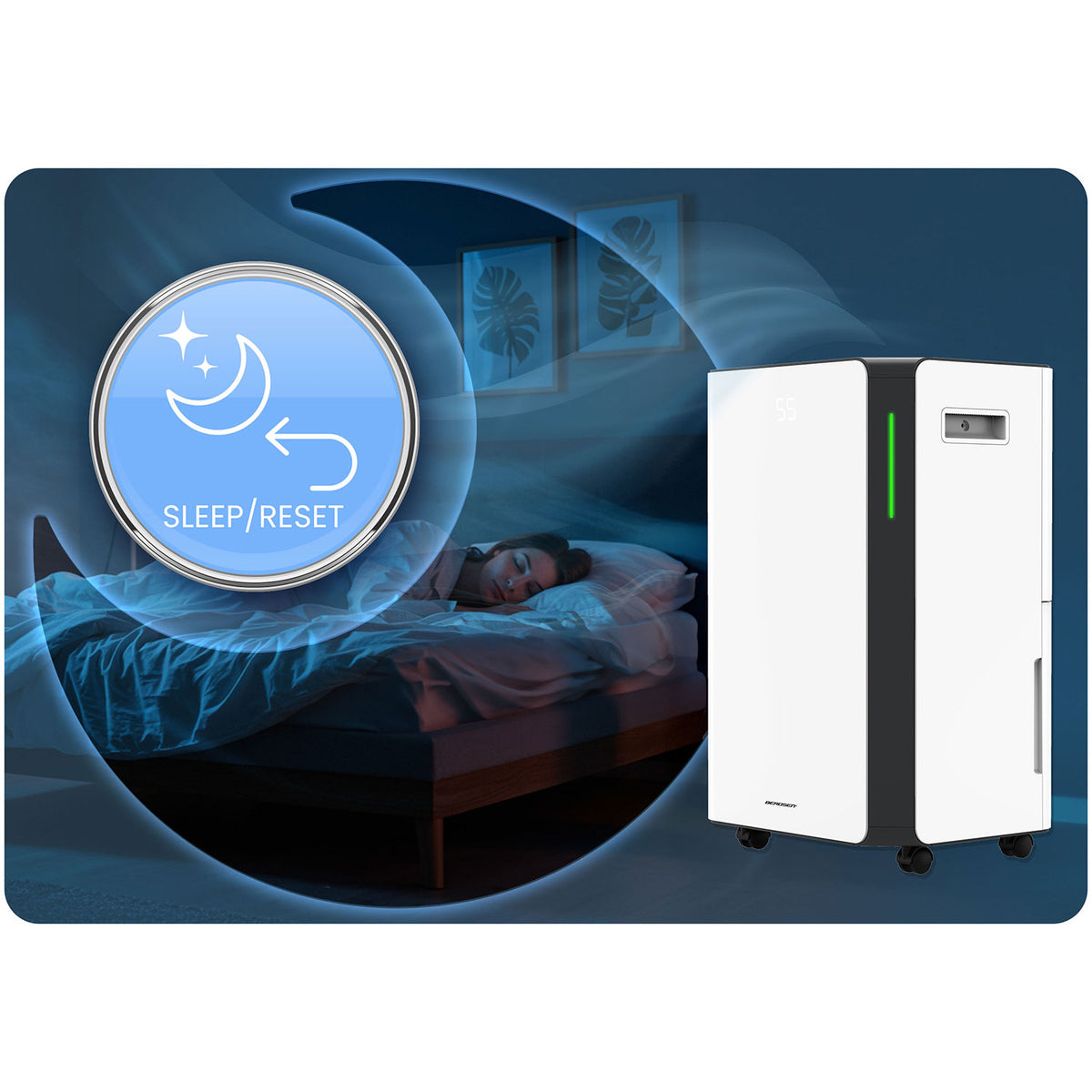 Kompresorinis oro sausintuvas Berdsen, 20 l/24 val., Wi-Fi, baltas