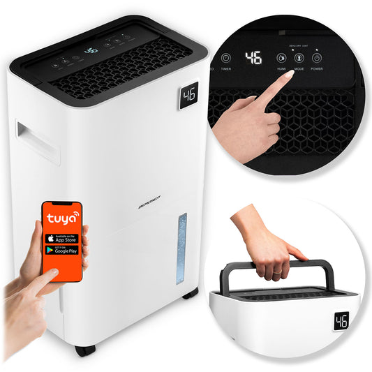 Kompresorinis oro sausintuvas Berdsen su Wi-Fi, 20 l/24 val., baltas