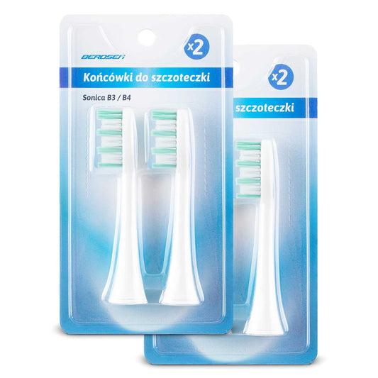 Berdsen ultragarsinio dantų šepetėlio keičiamų antgalių rinkinys 4 vnt modeliams ir B4