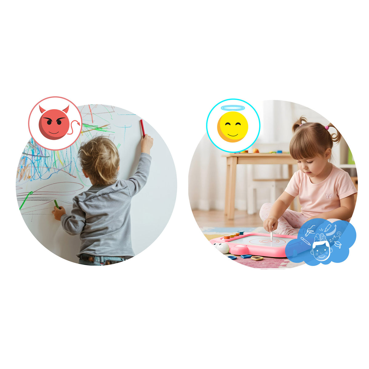 Magnetinė piešimo lenta-staliukas su tangrama Ricokids