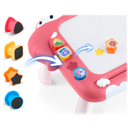 Magnetinė piešimo lenta-staliukas su tangrama Ricokids