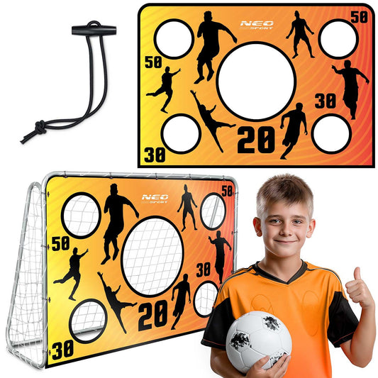 Futbolo taikinių kilimėlis Neo-Sport 215x150 cm vaikams ir paaugliams treniruotėms ir smūgių taiklumui lavinti