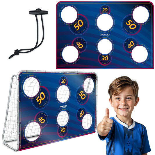 Futbolo vartų tikslumo kilimėlis Neo-Sport 215x150 cm treniruotėms ir smūgio taiklumui lavinti