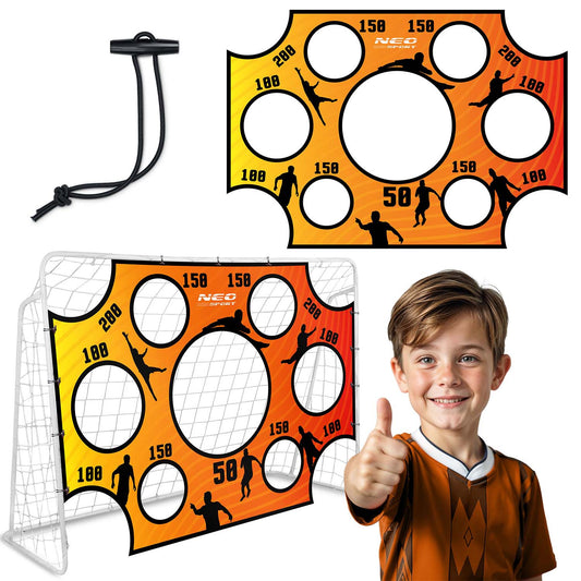 Futbolo tikslumo treniruočių kilimėlis Neo-Sport 215x150 cm vartams vaikams ir suaugusiems