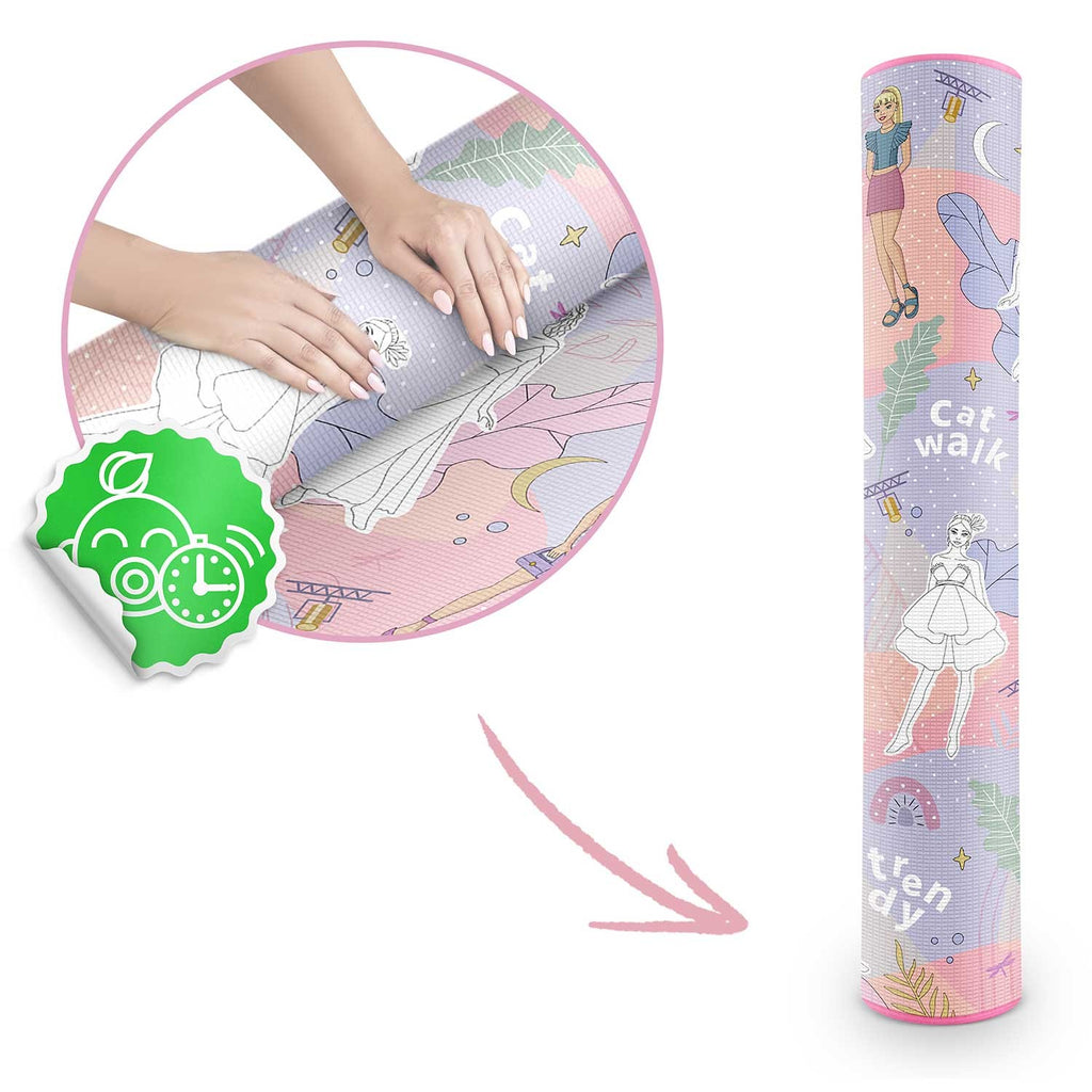 Putplasčio spalvinimo kilimėlis vaikams Ricokids 200x120 cm su flomasteriais kūrybai ir žaidimams