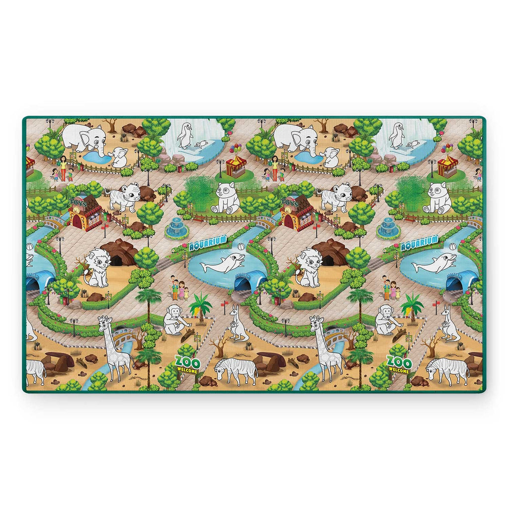 Ritininis vaikų spalvinimo kilimėlis Ricokids RK-343 200x120 cm su flomasteriais edukaciniam kūrybiniam žaidimui