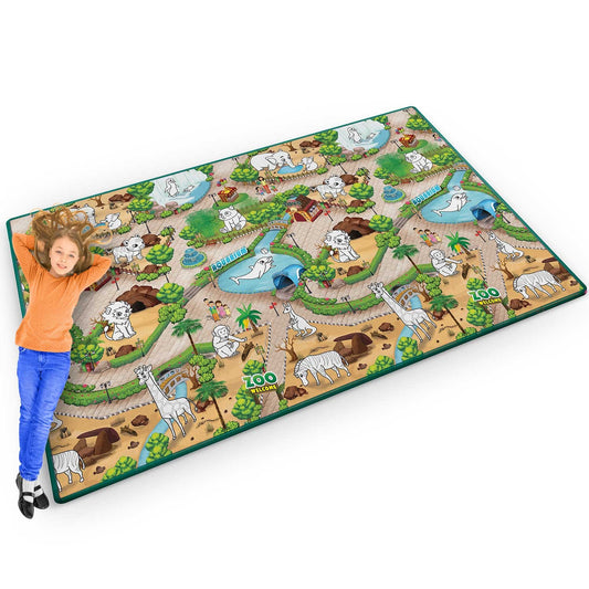Ritininis spalvinimo kilimėlis vaikams Ricokids 200x120 cm su flomasteriais edukacinei ir kūrybinei veiklai