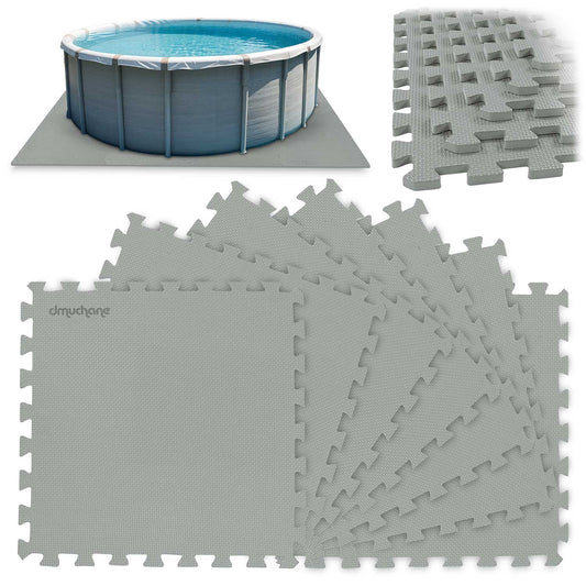 Putų kilimėlis baseinui 50x50 cm 8 vnt dėlionės tipo apsauga po pripučiamu baseinu minkštas pagrindas vaikams ir sportui
